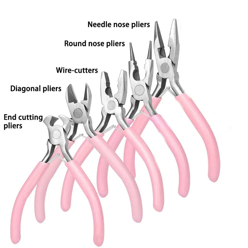 8 Pcs Jewelry Making Pliers Tool Kit, Needle Nose Pliers, Round Nose  Pliers, Wire Cutters, Crimping Pliers, Bent Nose Pliers, End Nippers, Bail  Making