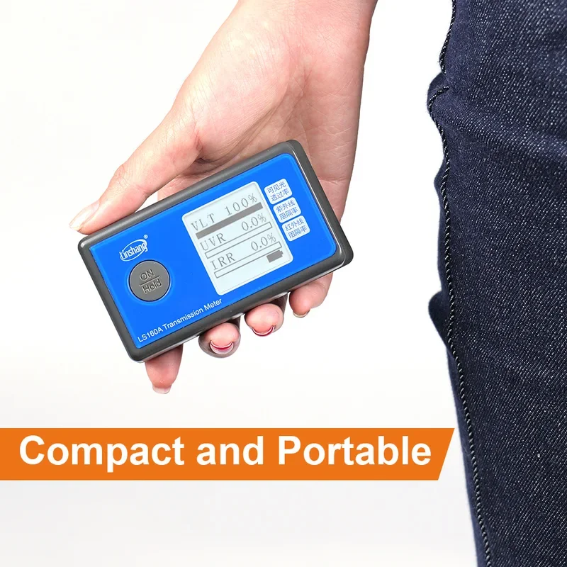 Window Tint Meter Solar Film Tester LS160A UV 365nm and IR 1400nm VLT Simple Operation High Precision Small Size Price