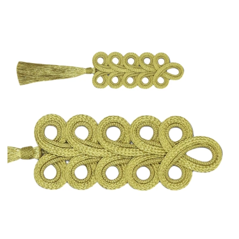 Cheongsam Braided Applique Large Tassels Decoration for Sweater Coat Cheongsam Traditional Handcraft Accessories