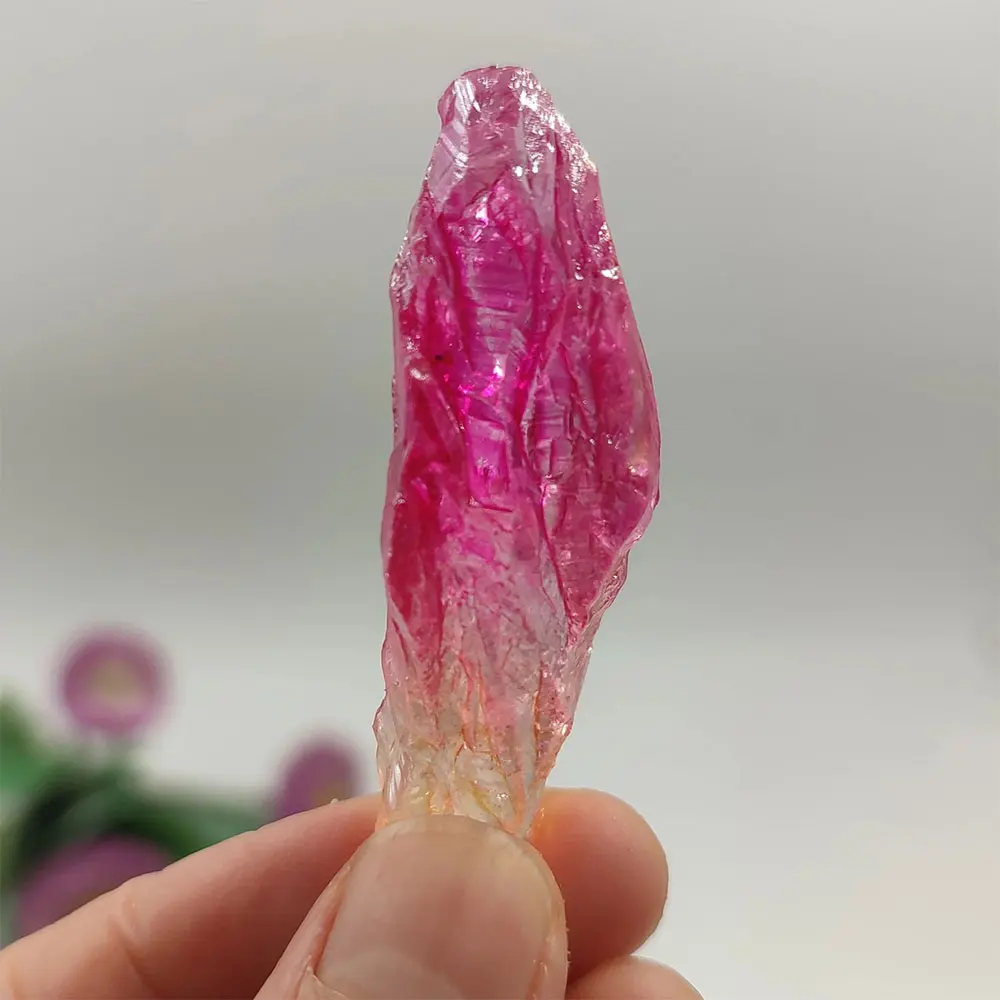 Description Picture 2 of item1pc Random Electroplated Pink Blue Point Crystals Quartz Stone Aquarium Healing Energy Mineral Home Room Decoration Accessories