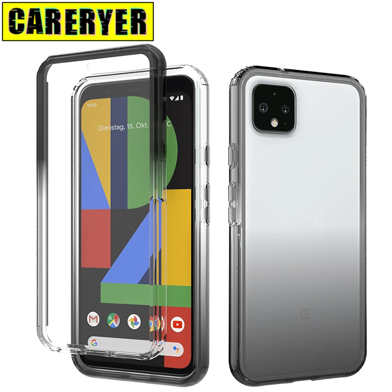 Shockproof Gradient Clear Phone Case For Google Pixel 4XL 5A 4A 5G Soft