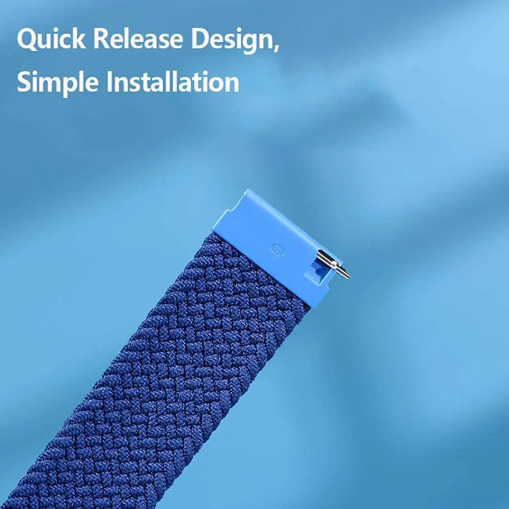 20mm 22mm Braided solo loop For Amazfit GTS/4/3/2/2e/GTS2 Mini/GTR 4/3 pro/GTR2/2e/stratos 2/3 Bracelet Watch Amazfit bip strap