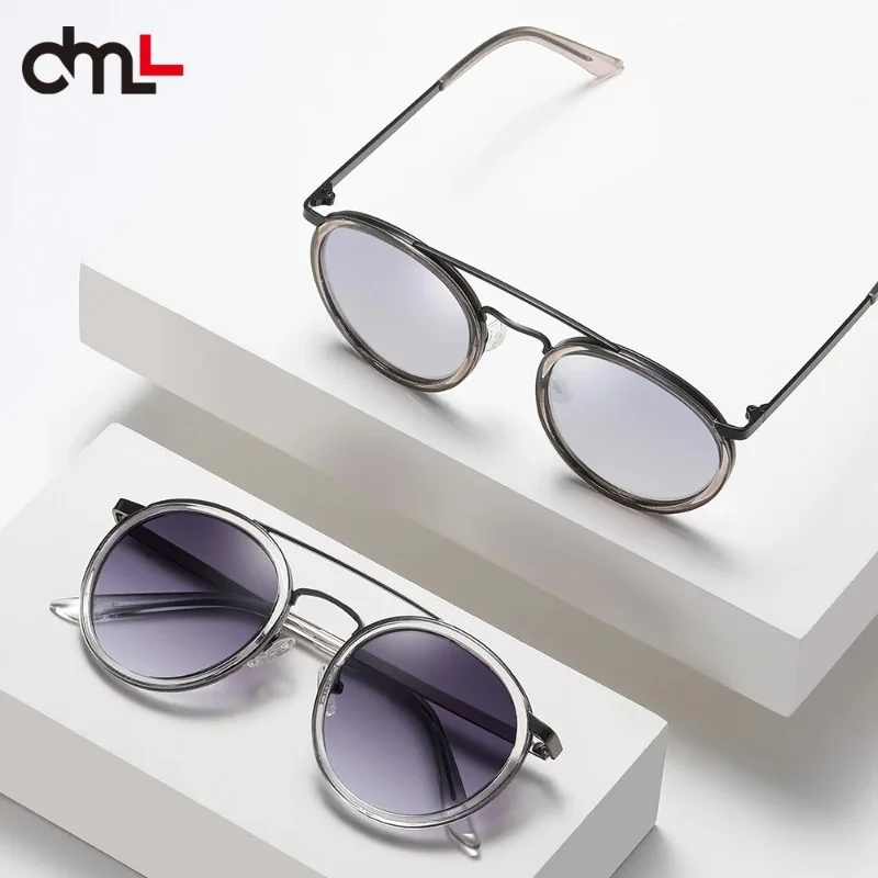 

Fashionable Big Brands with The Same Unisex Sunglasses Oval Metal Frame High Quality Fashion UV400 High-definition Lenses