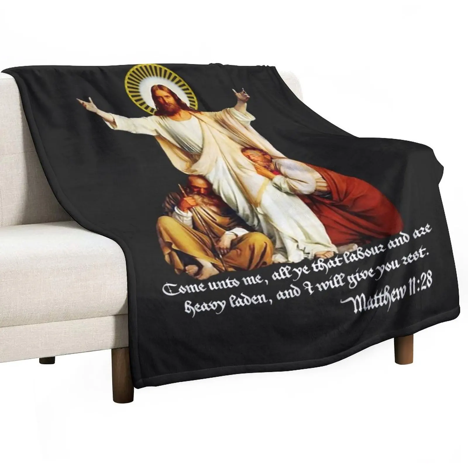 

Jesus Christ Come to Me Light of the World Catholic Christian Throw Blanket Heavy Blanket Flannels Blanket Furry Blanket Sofas
