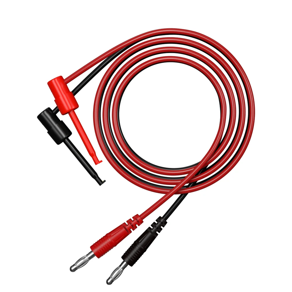 JZDZ 2 Stück Multimeter-Testleitungen Kabel 100 cm Doppelende 4mm Bananenstecker Elektrischer Anschluss DIY-Werkzeuge J.70055 – Detail 4