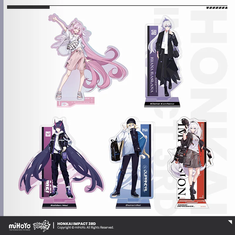 Honkai Impact 공식 Merch MiHoYo  의류, 세로 그림 시리즈, 아크릴 스탠드, 2rd
