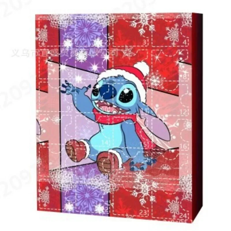 Calendario de Adviento de Stitch para niños, caja ciega de Minnie, Juguetes sorpresa para niños, regalos de Navidad, 2024