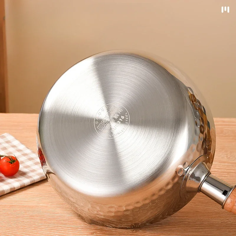 316 Stainless Steel Pot Household Small Milk Baby Food Pot Non-stick Spaghetti Borscht Induction Cooker