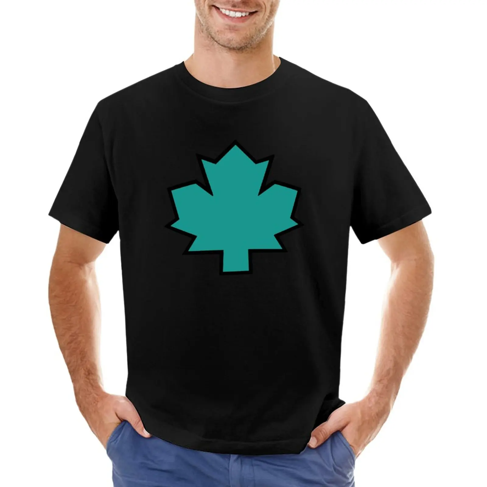 Total Drama Island Owen Maple Leaf Emblem T-Shirt summer clothes Oversized  t-shirt mens tall t shirts