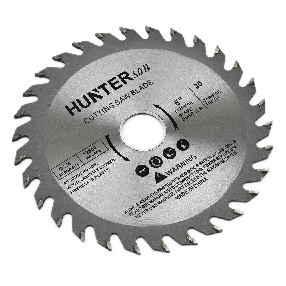 

5inch 125mm Cutting Disc Mini Circular Saw Blade For Wood Plastic Metal Rotating Cutting Tools 30 Teeth