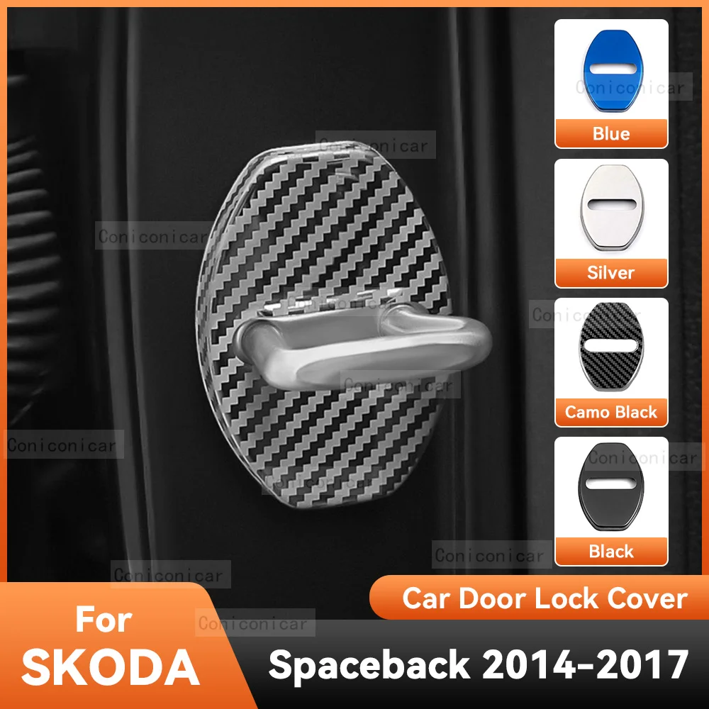 

Аксессуары для SKODA SPACEBACK 2014-2017, Автомобильный Дверной замок, защитная крышка, эмблемы, предметы украшения из нержавеющей стали