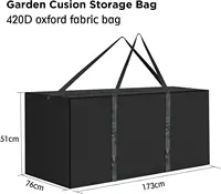 Garden Cushion Storage Bag Oxford Fabric Waterproof Anti-UV Heavy Duty Christmas Tree Luggage Clothes Organizer Storage Bags 2