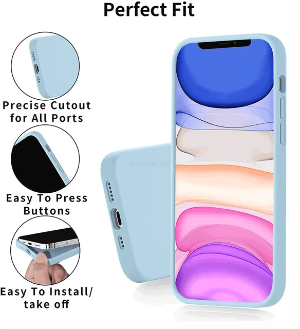 Liquid Silicone Case for iPhone 17 Pro Max, 17 Air, 16 Plus, 15, 14, 13, 12, 11 – Official Style Soft Protective Cover 4