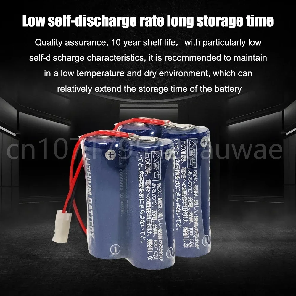 10PCS CR17450 3V 2600mah Original Battery Pack CR17450SE Lithium Battery PLC Industrial Control Li-ion with Plug