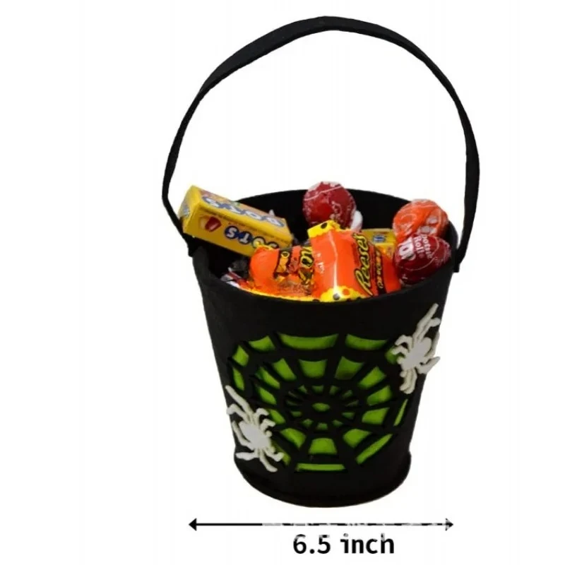 Candy Bag Felt Cloth Candy Bag Skull Bat Tote Pumpkin Bag Halloween Candy Gift Storage Supplies Halloween Suppliers 사탕 주머니