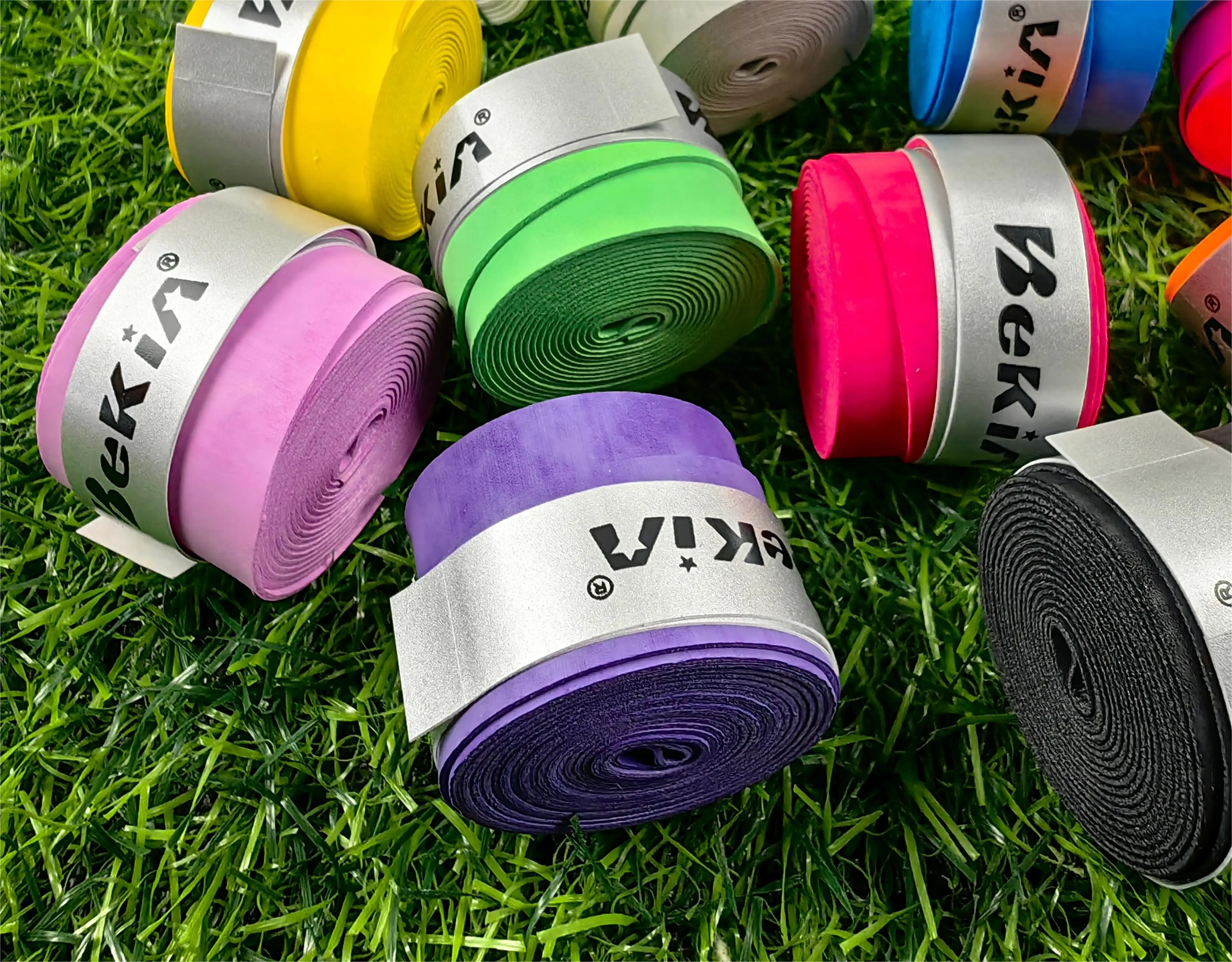 60pcs/Pack Dry Tennis Racket Grip Anti-skid Sweat Absorbed Wraps Taps Badminton Grips Racquet Vibration Overgrip Sweatband