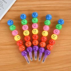 Lollipop Building Block Crayon & Pencil Set - Kids Party Favors and School Stationery Supplies - 10pcs (Crayon)
