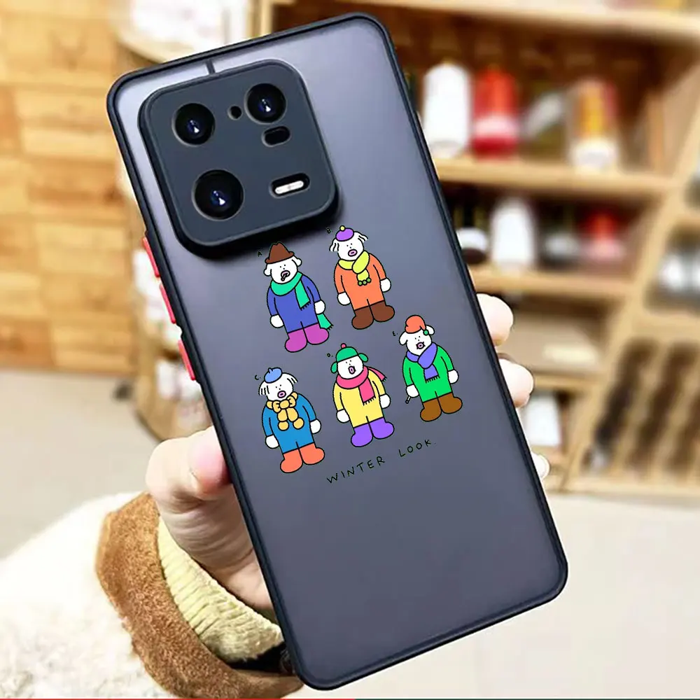 thumbnail image 1 of Funda mate para Xiaomi 13 12 12S 12T 11 11T 10 10T 10S 9 8 6X 5X PRO LITE 5G Funda Coque Capa Shell cerdo blanco conejo dibujos animados, 1 of 5