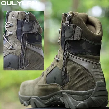 Climbing Outdoor Mens Work Safety Boots Camouflage Desert Boots Army Combat Training Shoes Outdoor Military Hiking Boots 1