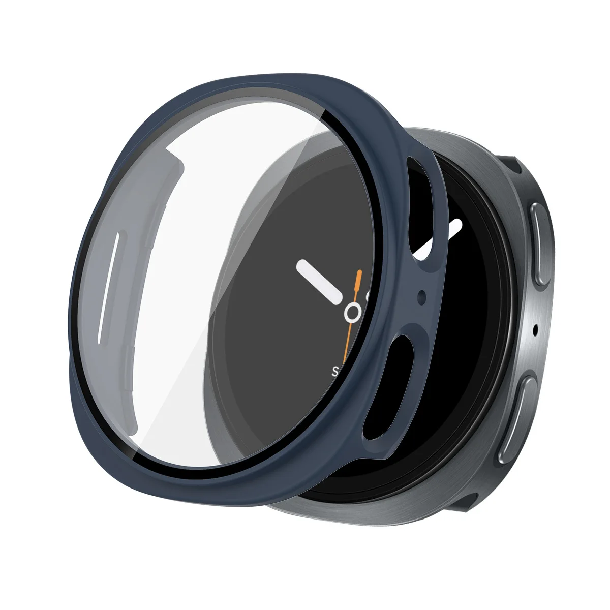 Premium Tempered Glass PC Watch Case with Screen Protector