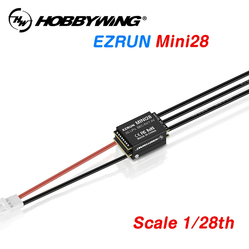 HOBBYWING EZRUN Mini28 Sensored Brushless ESC – For 1/28 & 1/27 Scale RC Cars