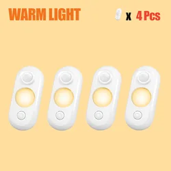 Magnetic Rechargeable Wireless LED Motion Sensor Night Light (Warm x 4)