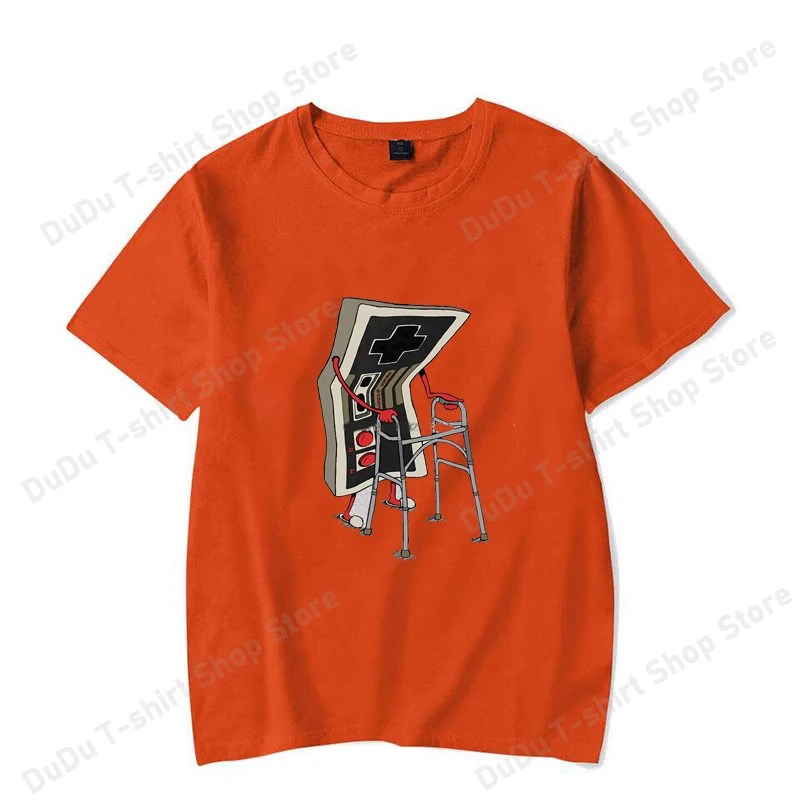 Old School Videospiel T-Shirt Arcade 80er Retro Designer Grafik T-Shirts Streetwear 100% Baumwolle Vintage Tees Übergroße Streetwear – Detail 7