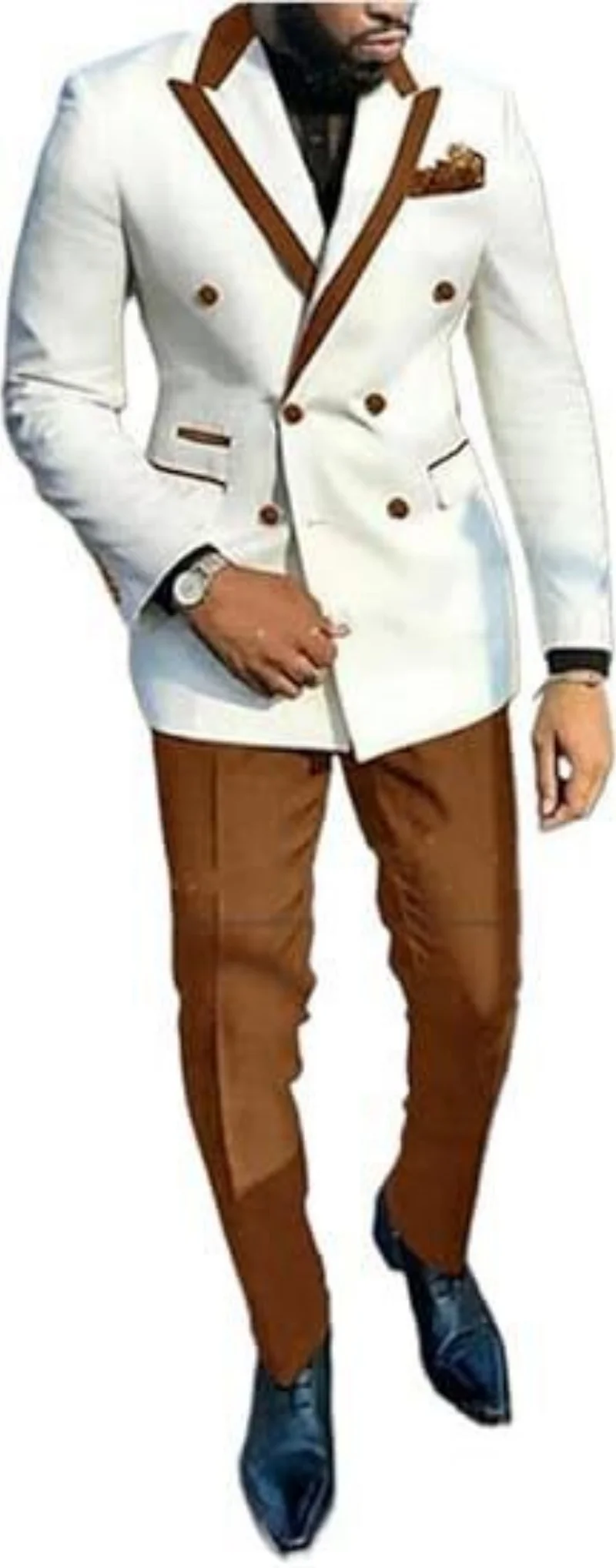 Elegant Fashion Men's Suits 2 Pieces Blazer Pants Peak Lapel Suits for Men for Wedding Business Full Man Terno Comfy Men's Suit