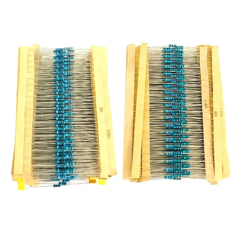 300/600pcs 1% Resistor Set Resistance 1/4W Metal Film Resistors Kit 10Ohm ~1M Ohm 30Values Electronic Components Kit - Image 4