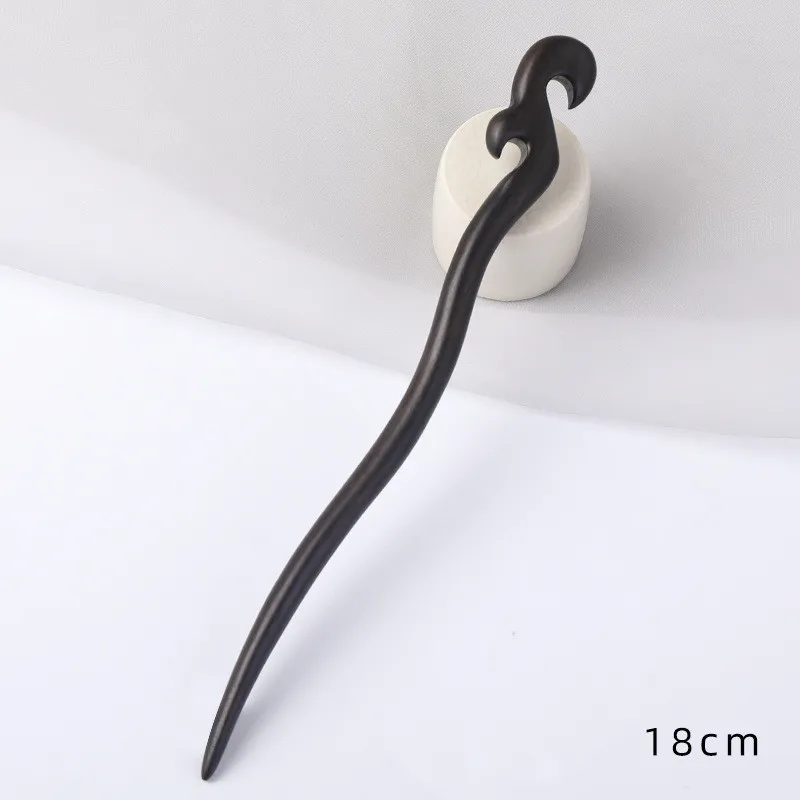 Elegant Vintage Black Wood Hair Sticks – Ethnic Hair Ornaments and Accessories