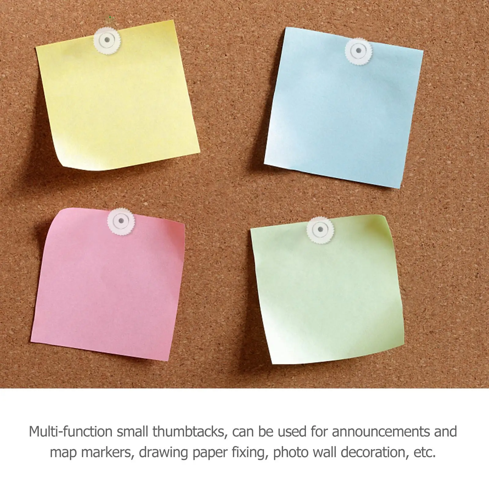 100Pcs Clear Plastic Thumbtack Bulletin Board Push Pins Transparent Office Jumbo Tacks Message Board Decorative Thumbtacks