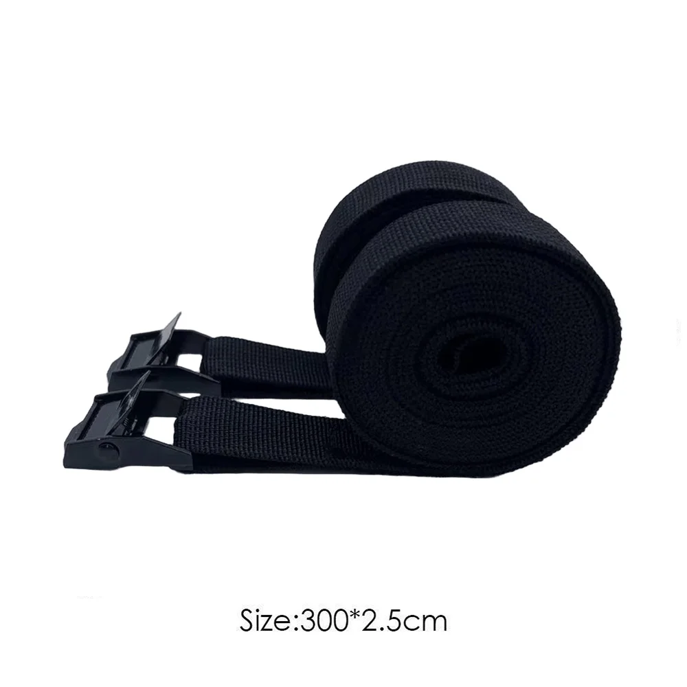 2PCS 250kg Car Roof Rack Kayak lashing strap Luggage Strap Polyester Quick Release With Buckle