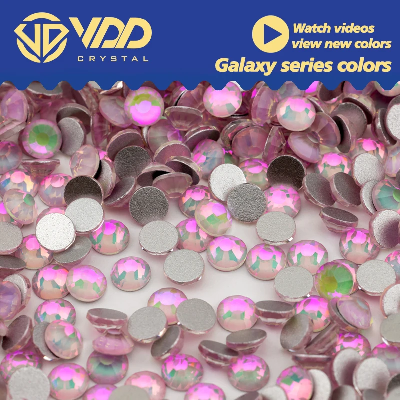 VDD 413 Galaxy-Sakura SS4-SS50 Hochwertige Glas-Strasssteine, Kristall-Steine mit flacher Rückseite, Strass-Nagelkunst-Zubehör, DIY-Handwerk