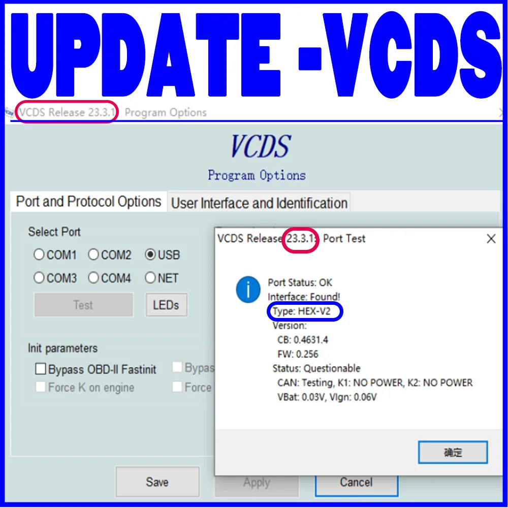 

UPDATE SOFTWARE VCDS VAG COM OBD2 Scanner VCDS HEX V2 USB Interface FOR VW AUDI Skoda Seat Unlimited VINs Multilingual VAGCOM