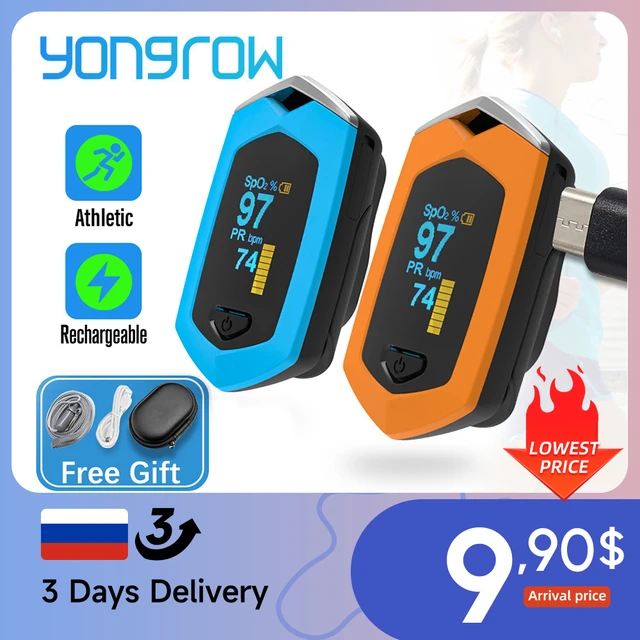 Yongrow – oxymètre de pouls numérique Rechargeable, appareil médical,  mesure la Saturation en oxygène dans le sang, SPO2 PR - AliExpress