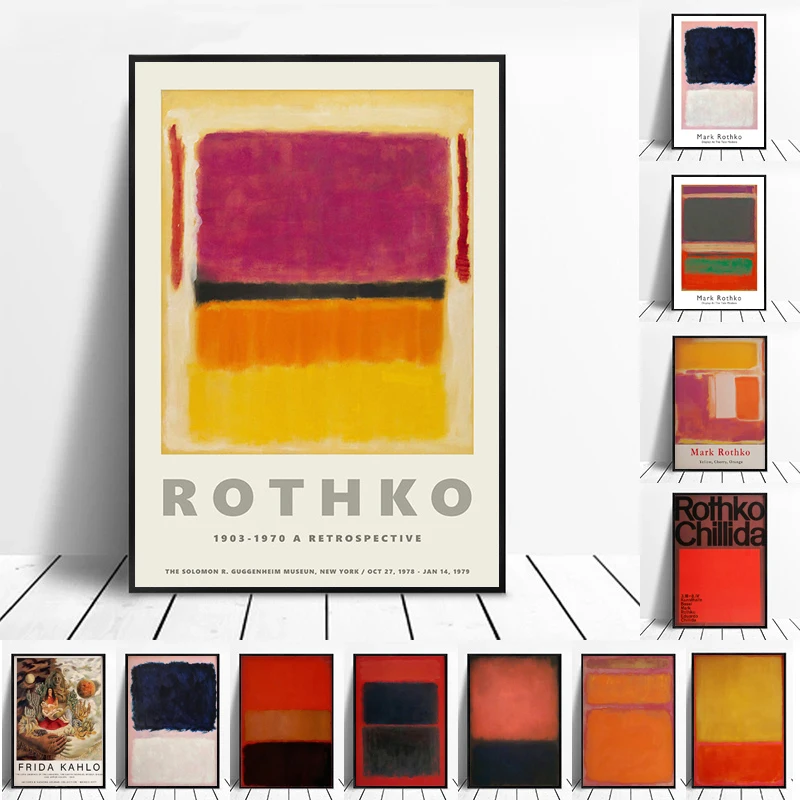 

Abstract Color Mark Rothko Canvas Art Posters and Print Scandinavian Canvas Painting Wall Art Picture for Room Home Decoration