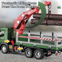 1:24 Alloy Timber Transport Wagon Car Toy Metal Diecasts Model Engineering Vehicle with Pull Back Function Car Toys for Boy Gift 2