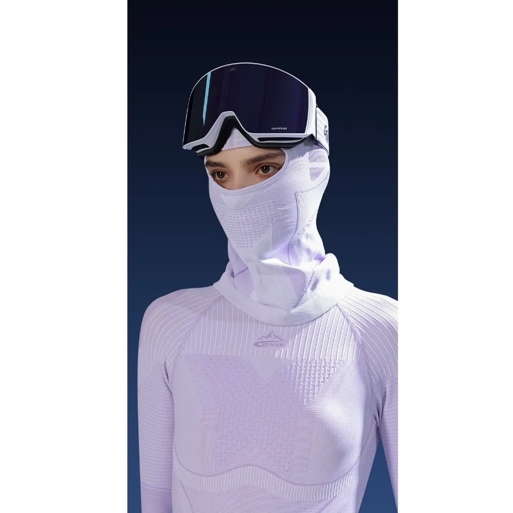 

Лыжная маска из спандекса, новый трикотажный эргономичный дизайн, капюшон, защита от ветра и холода, закрывающий лицо, защита головы для езды на лыжах