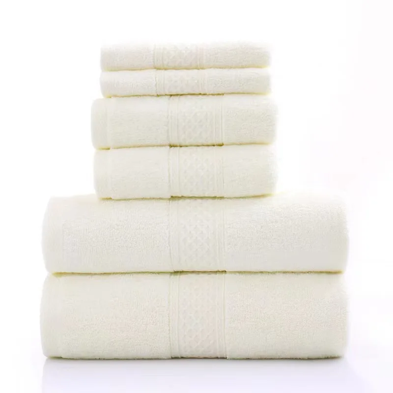 Bath Towel Set 2 Large Bath Towels 2 Hand Towels 2 Washcloths Cotton