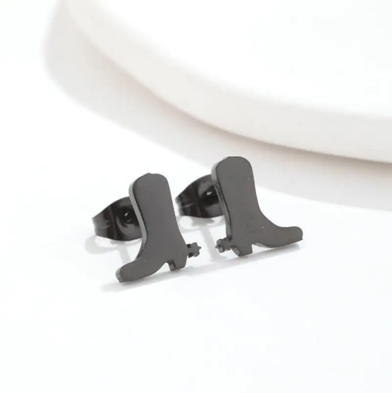 Mini Fuß Fußabdrücke Piercings für Ohren Goldene Edelstahl Ohr Piercing Ohrstecker Koreanische Mode Ohrringe Trend 2023 – Detail 4