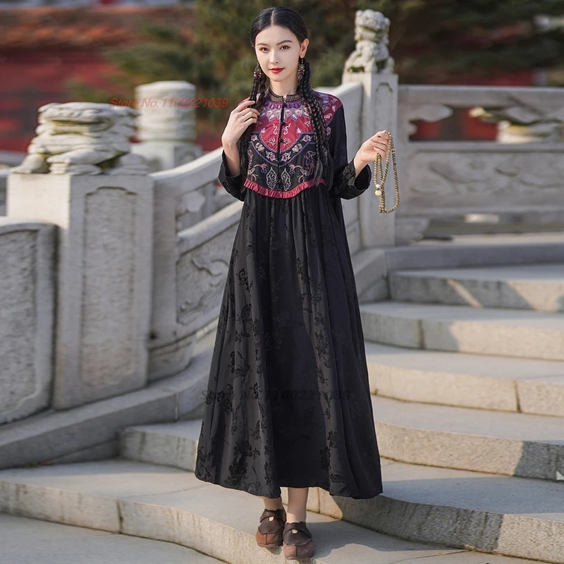 vestido-chino-vintage-con-cuello-levantado-bordado-nacional-de-flores-hanfu-mejorado-vestido-oriental-de-saten-jacquard-linea-a-2024