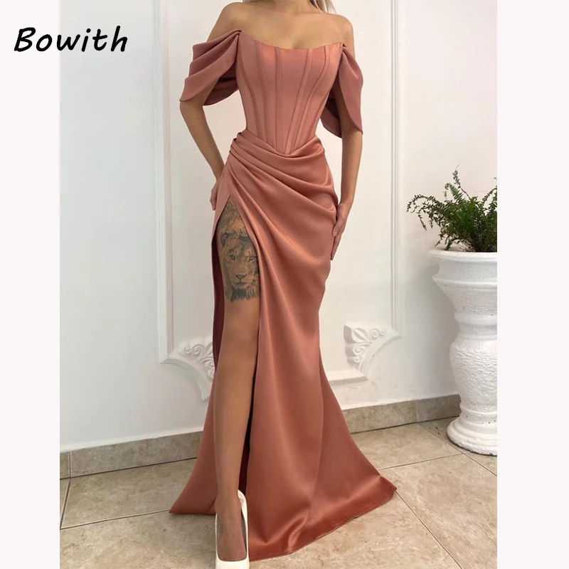 

Bowith Evening Dress Prom Ladies Half Sleeved Dresses Women Elegant Luxury Wedding Party Formal Occasion Gown Gala vestidos