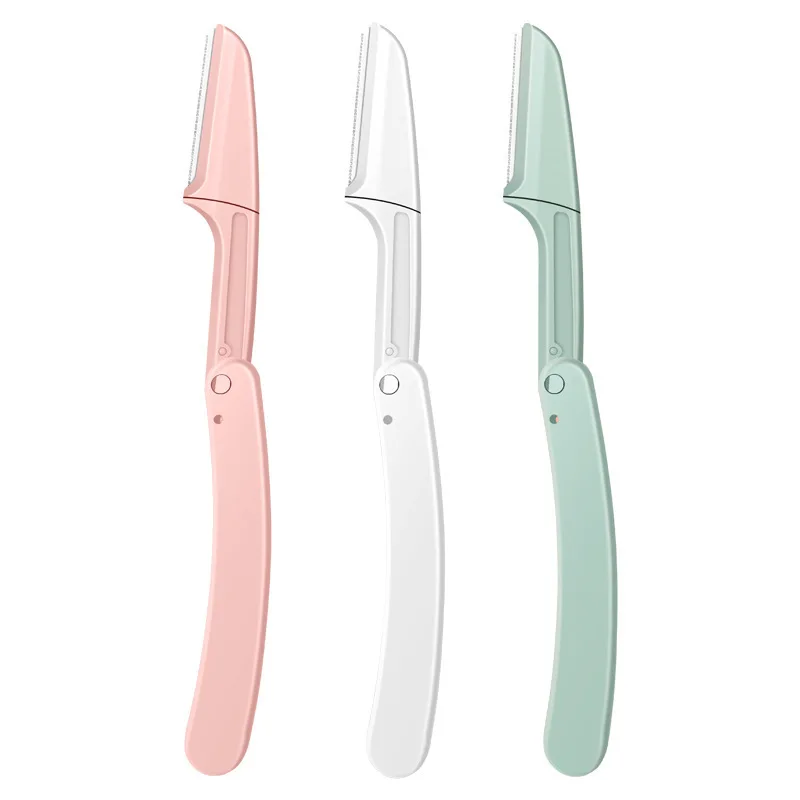 3 Pcs Eyebrow Trimmer facial epilators for women Pocketknife Eyebrow profiler Hair Remover for Ladies Face Eyebrow Shaper Shaver 6