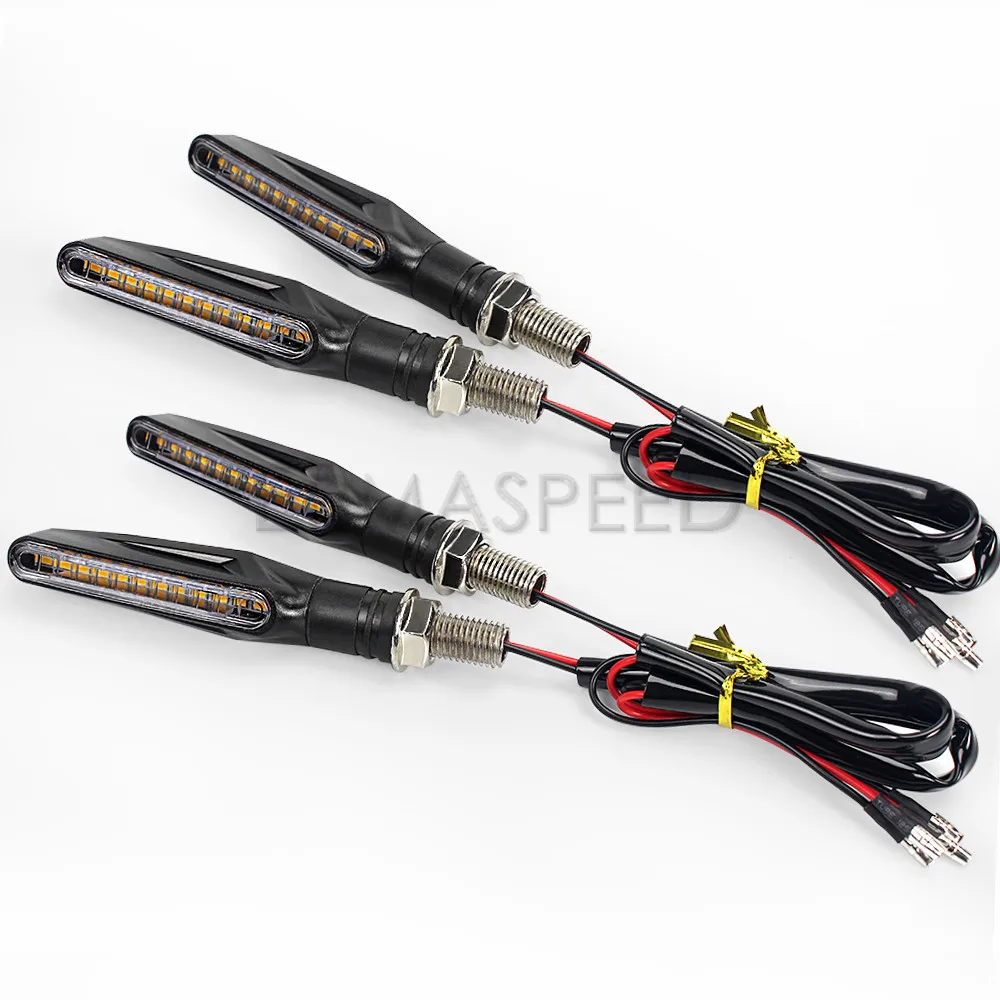 Motorcycle Turn Signal Lights Motorcycle LED Lights 4PCS Universal LED Motorcycle Turn Signal Light 12v IP68 Waterproof Amber Flasher Indicator Blinker Rear Lights Lamp Accessories