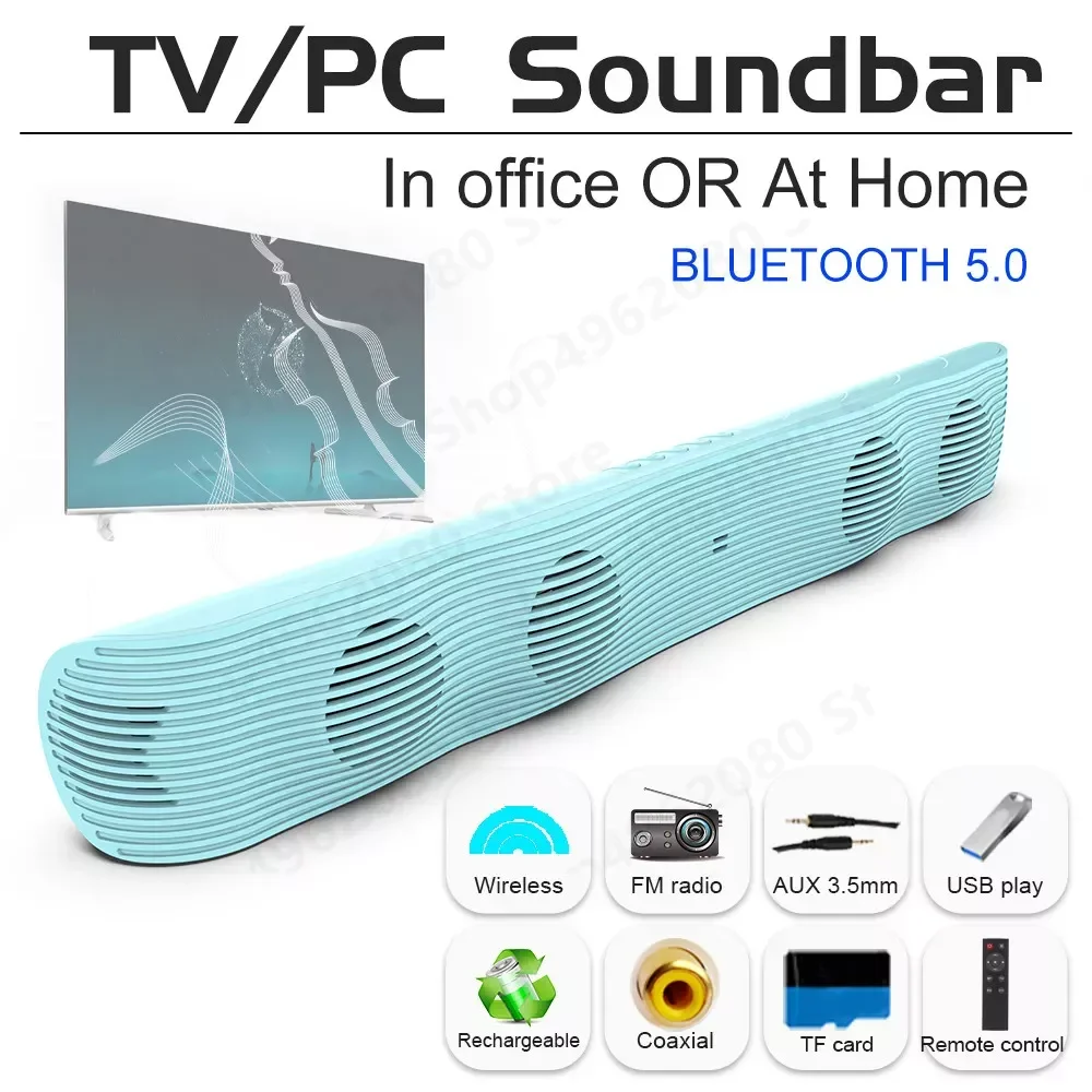 

Portable Wireless Bluetooth Speakers Home Theater HIFI Column Stereo Bass Sound Bar FM Radio USB Subwoofer for Computer TV Phone