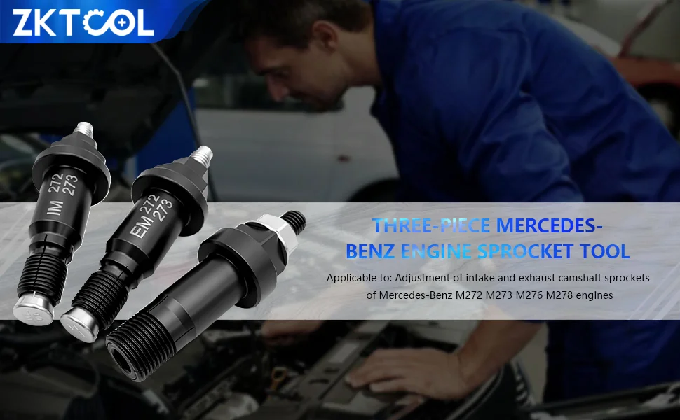 3-teiliges Nockenwellen-Einstellwerkzeug, Motorsteuerkettenrad-Einstellwerkzeug, Geeignet für Mercedes Benz M272 M273 M276 M278 – Detail 1