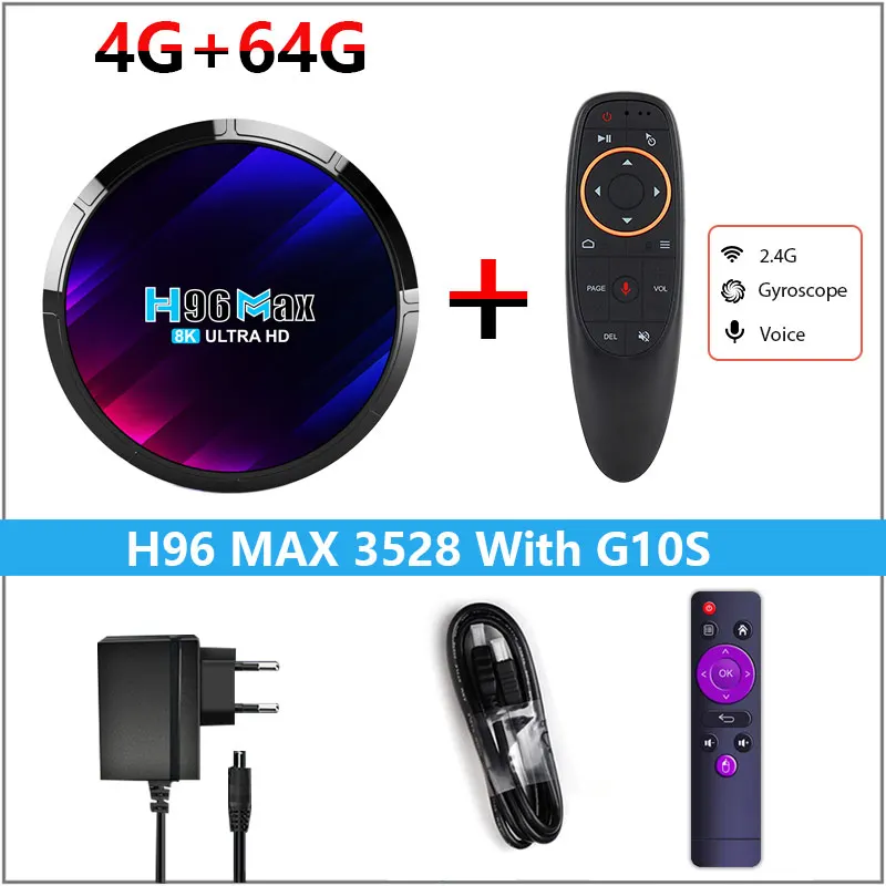 New 2024 H96MAX Android 13.0 TV Box, [4GB 64GB] RK3528 Quad-Core 64bit  Cortex-A53 Support 8K 3D Wi-FI 6 2.4G/5.8G BT 5.0 HDR Android Box