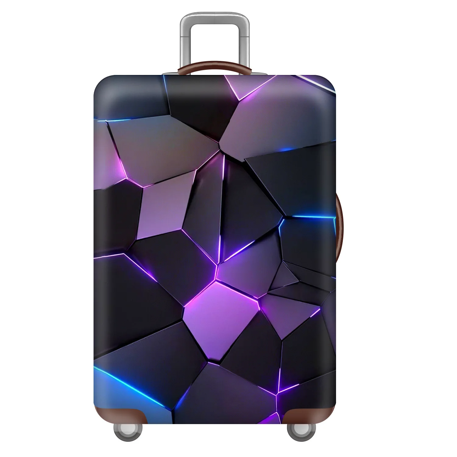 3D Novelty Geometric Pattern Luggage Protective Cover Thicken High Elastic Protector Cover Fits 18-32 Inch Travel Suitcase 2