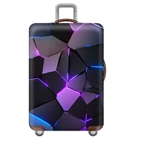 3D Novelty Geometric Pattern Luggage Protective Cover Thicken High Elastic Protector Cover Fits 18-32 Inch Travel Suitcase 2