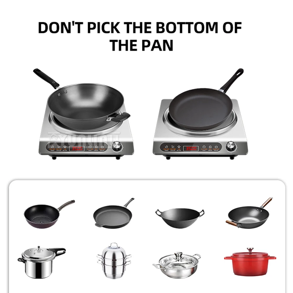 3500W High-power Induction Cooker Kitchen Cooktop Concave Integrated Estufa El&eacute;ctrica Cocinar